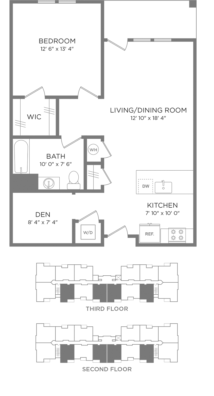 Jefferson Place 1B floorplan