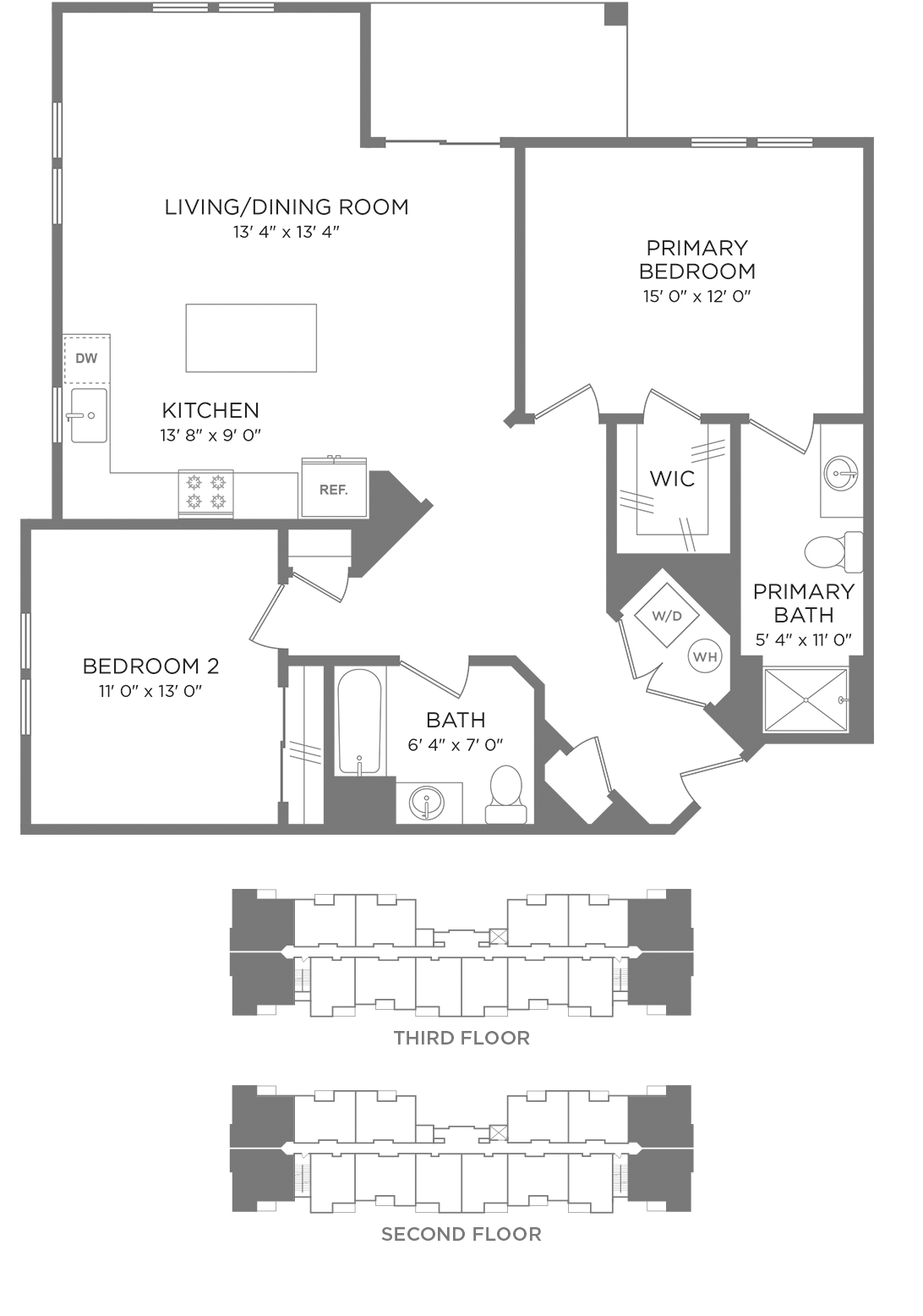 Jefferson Place 2B2 floorplan